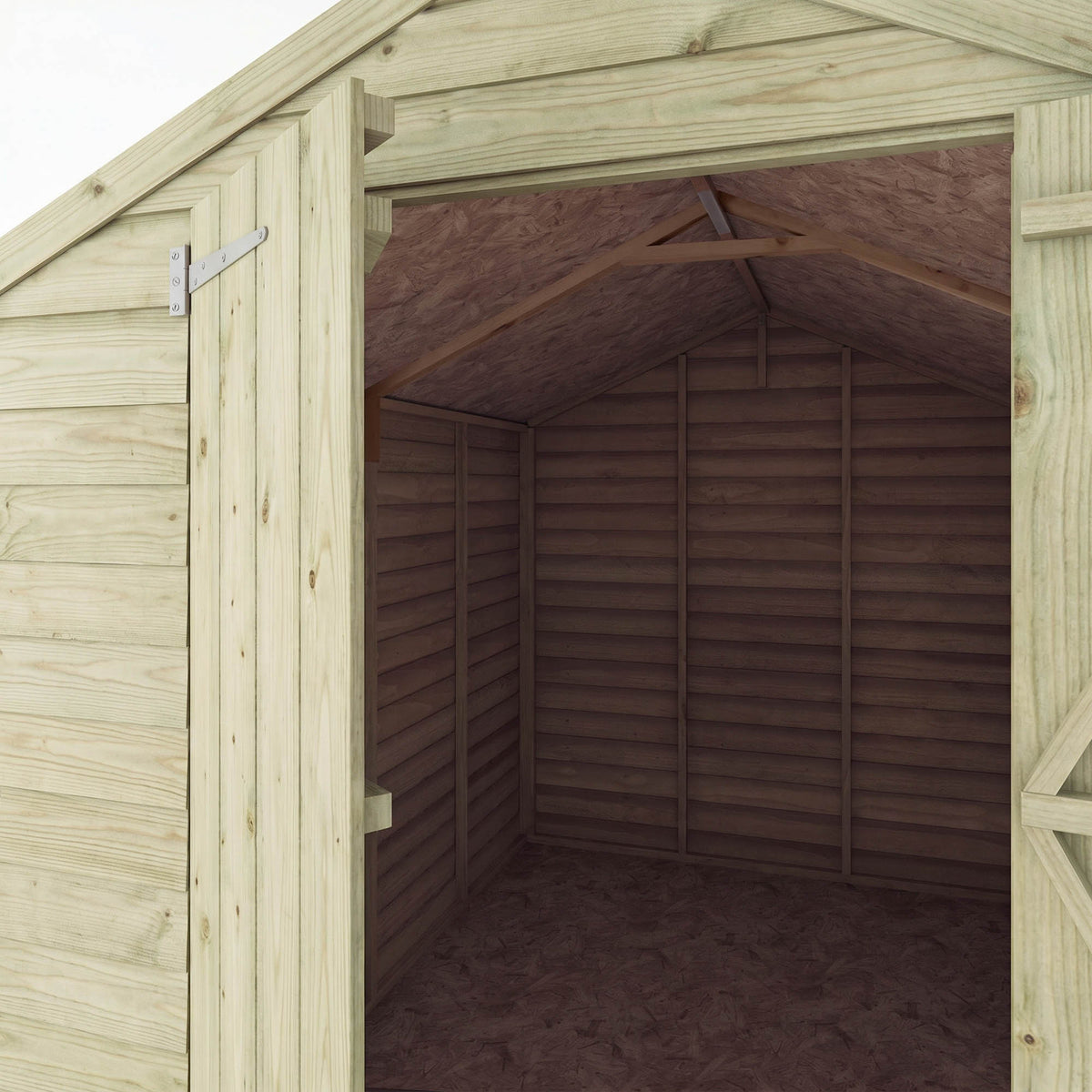 8 x 6 Overlap Apex - Double Door - Windowless