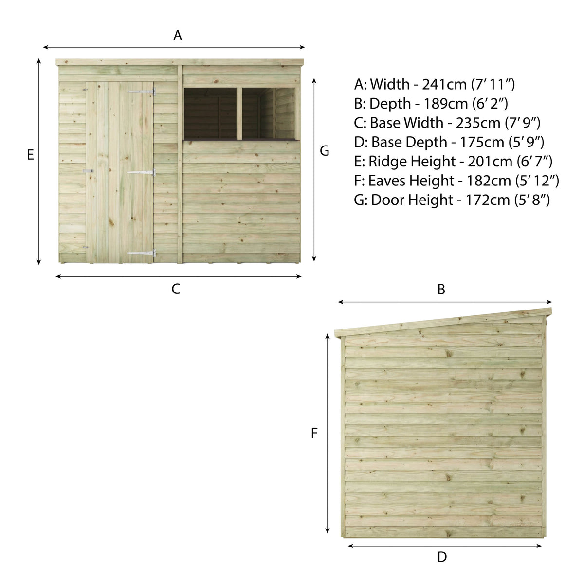8 x 6 Overlap Pent