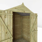 4 x 6 Overlap Apex - Double Door - Windowless