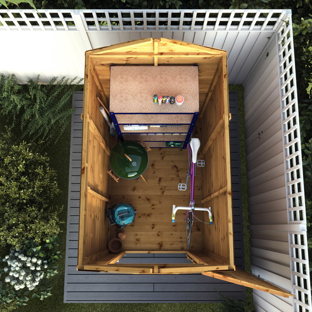 6 x 4 Modular Shiplap Apex - Windowless