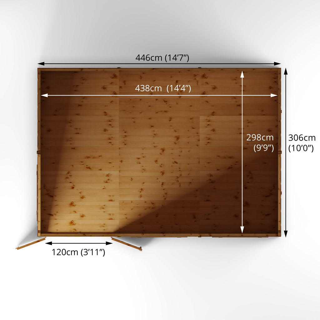 15 x 10 Premium Shiplap Reverse Apex Workshop