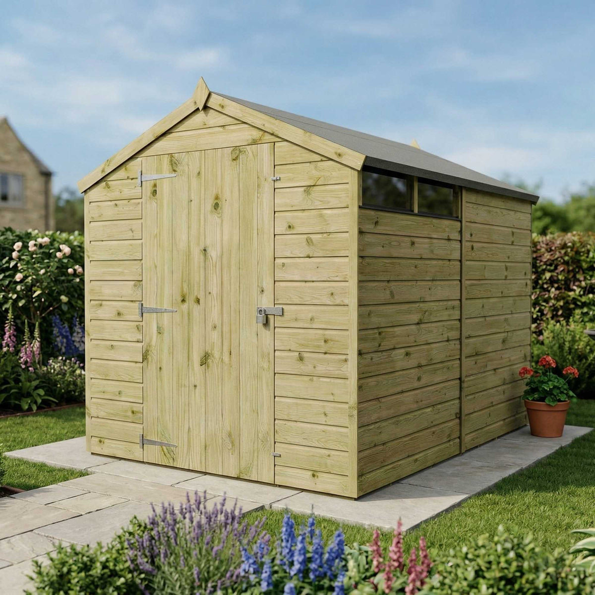 8 x 6 Shiplap Security Apex