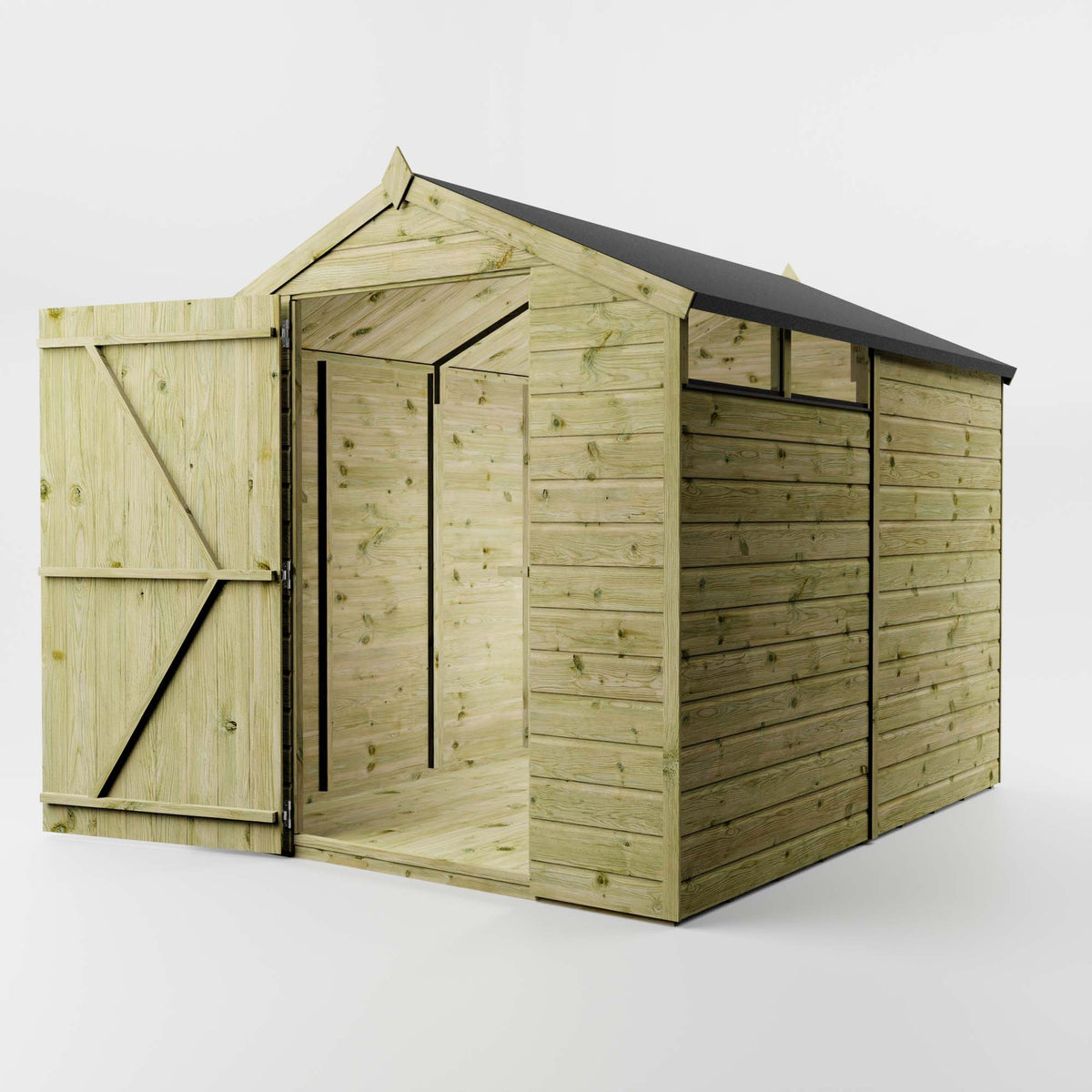 8 x 6 Shiplap Security Apex