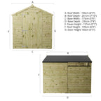 8 x 6 Shiplap Security Apex