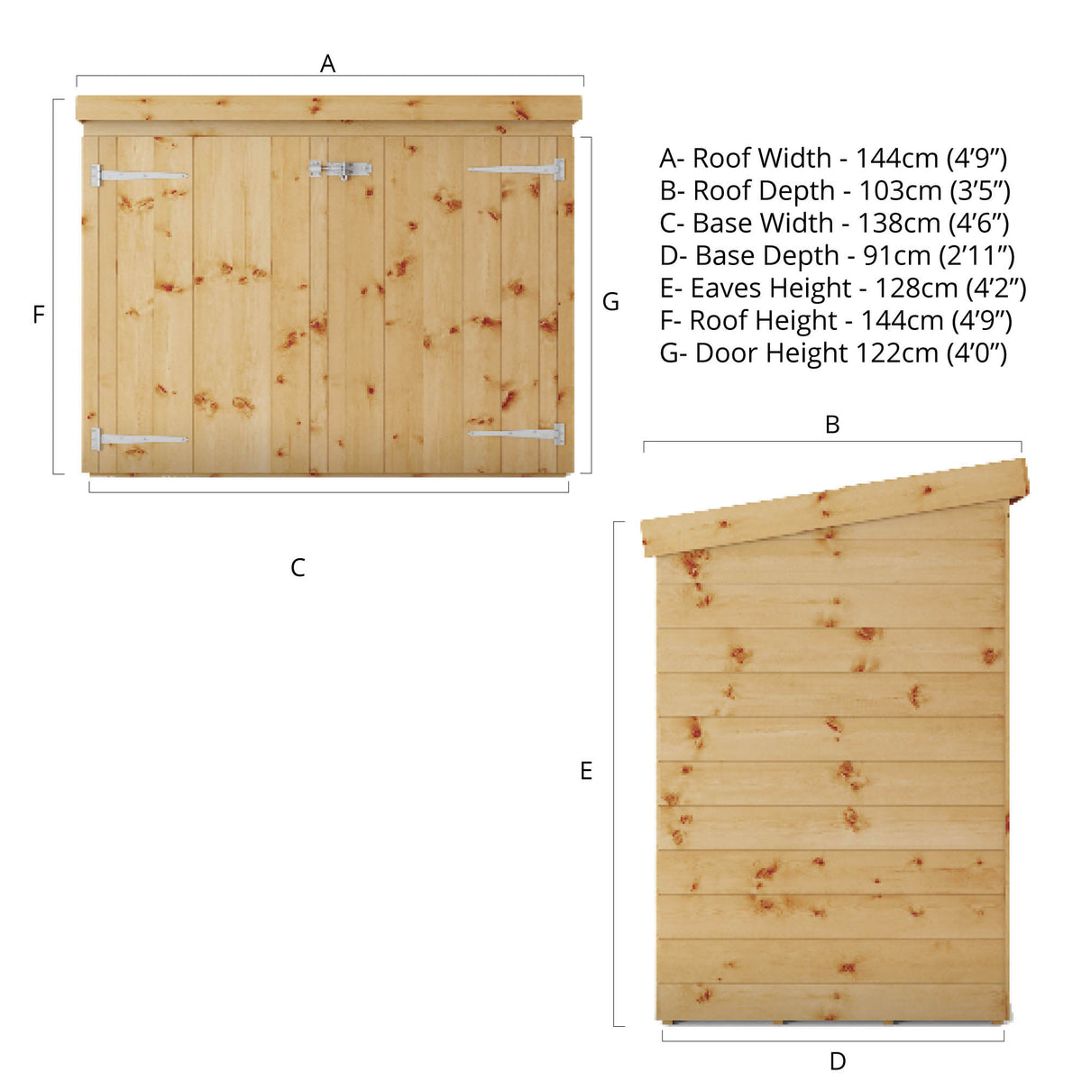3 x 5 Shiplap Pent Mower Store