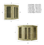7 x 7 Premium Corner Summerhouse