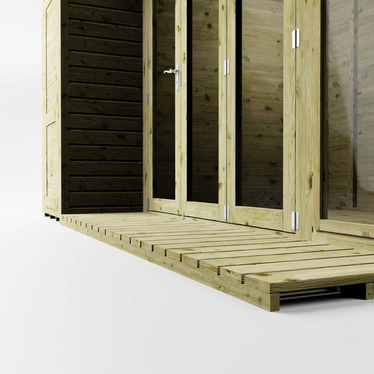 12 x 8 Premium Garden Room Summerhouse With Side Shed