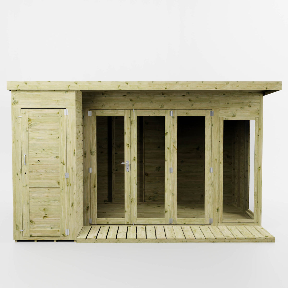 12 x 8 Premium Garden Room Summerhouse With Side Shed