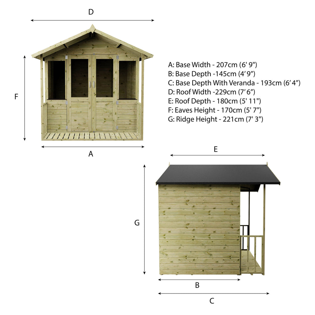 7 x 7 Traditional Summerhouse