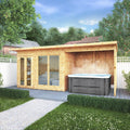 18 x 6 Maine Pent Summerhouse With Patio Area