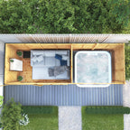 18 x 6 Maine Pent Summerhouse With Patio Area
