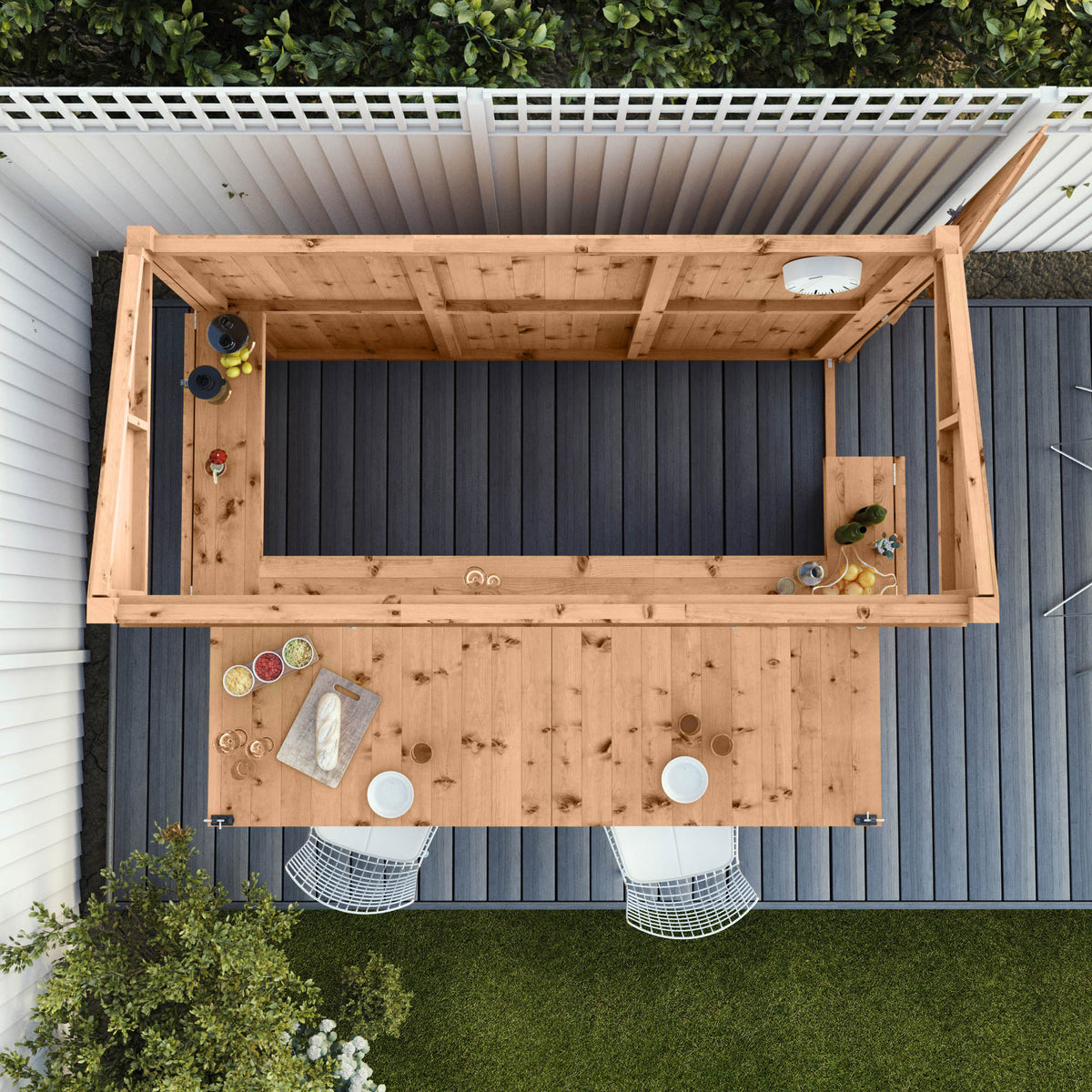 Premium Pressure Treated Garden Bar 9 x 4 With Shutters