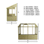 8 x 4 Traditional Lean-To Greenhouse