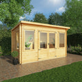 4m x 3m Pent Log Cabin - 19mm