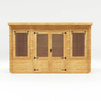 4m x 3m Pent Log Cabin - 19mm