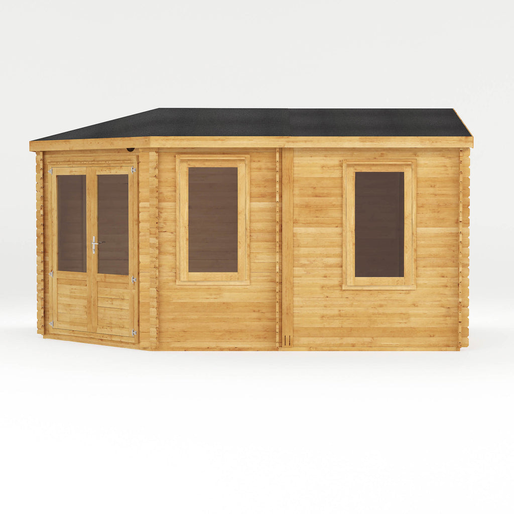5m x 3m Corner Lodge Log Cabin - 28mm
