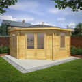 4m x 4m Corner Log Cabin - 28mm