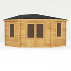 4m x 4m Corner Log Cabin - 28mm