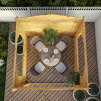 3m x 3m Log Cabin Gazebo - 28mm