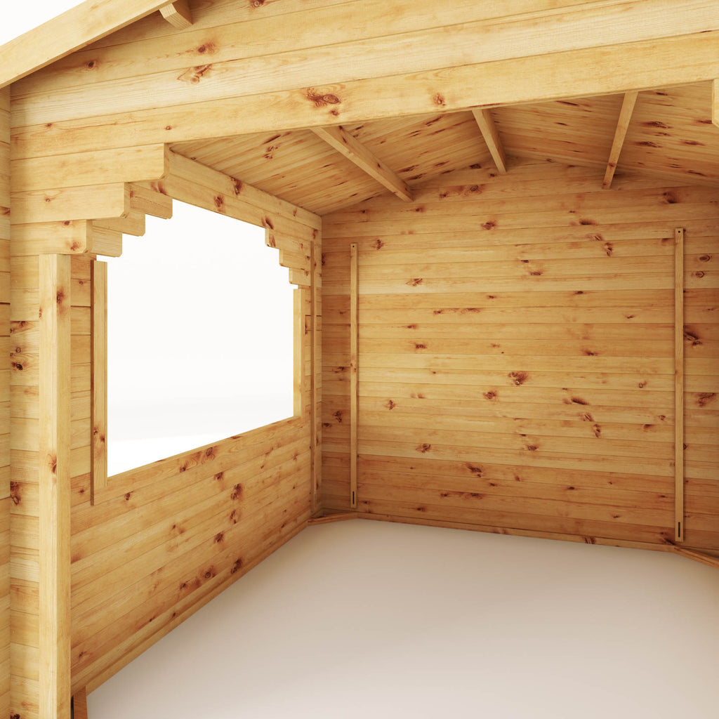3m x 3m Log Cabin Gazebo - 28mm