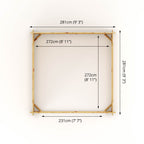 3m x 3m Log Cabin Gazebo - 28mm