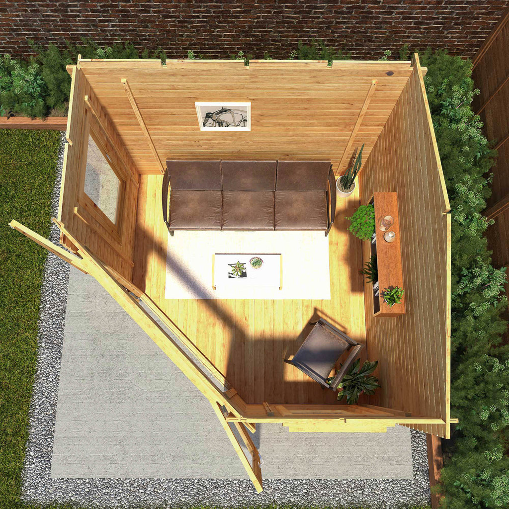 3m x 3m Corner Log Cabin - 44mm