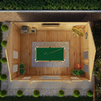 5.3m x 4m Clock Tower Log Cabin - 44mm