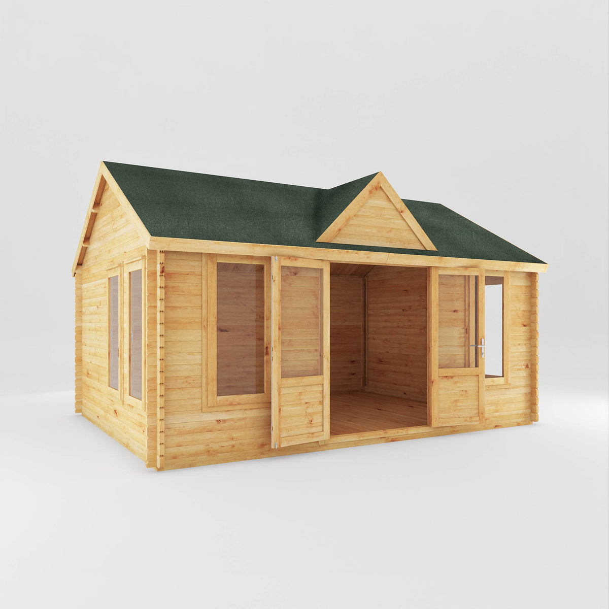 5.3m x 4m Clock Tower Log Cabin - 44mm