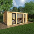 5m x 4m Home Office Studio - 44mm (UPVC Windows & Door) - Grey