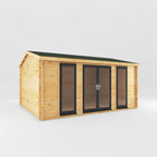 5m x 4m Home Office Studio - 44mm (UPVC Windows & Door) - Grey