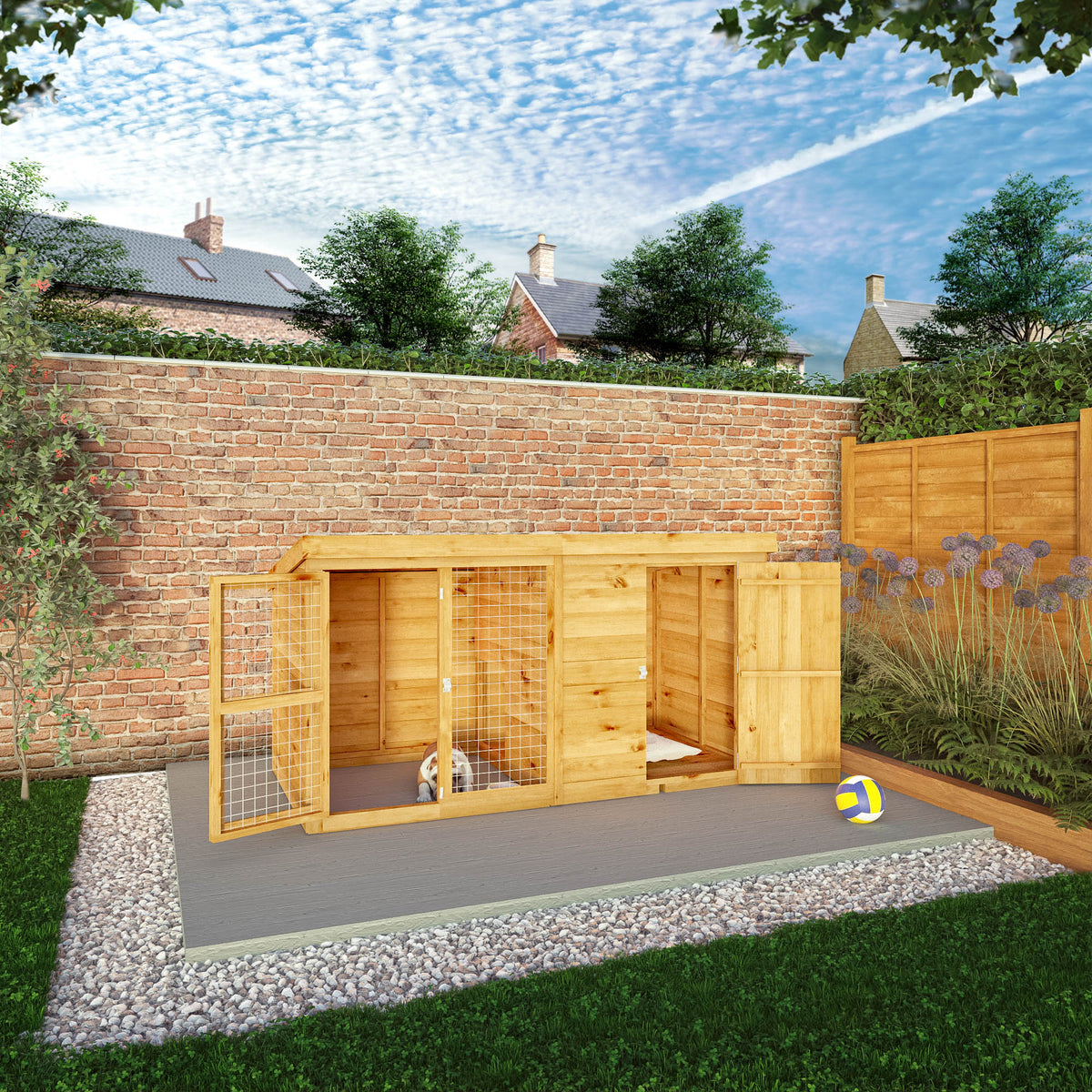 8 x 4 Berkshire Dog Kennel & Run