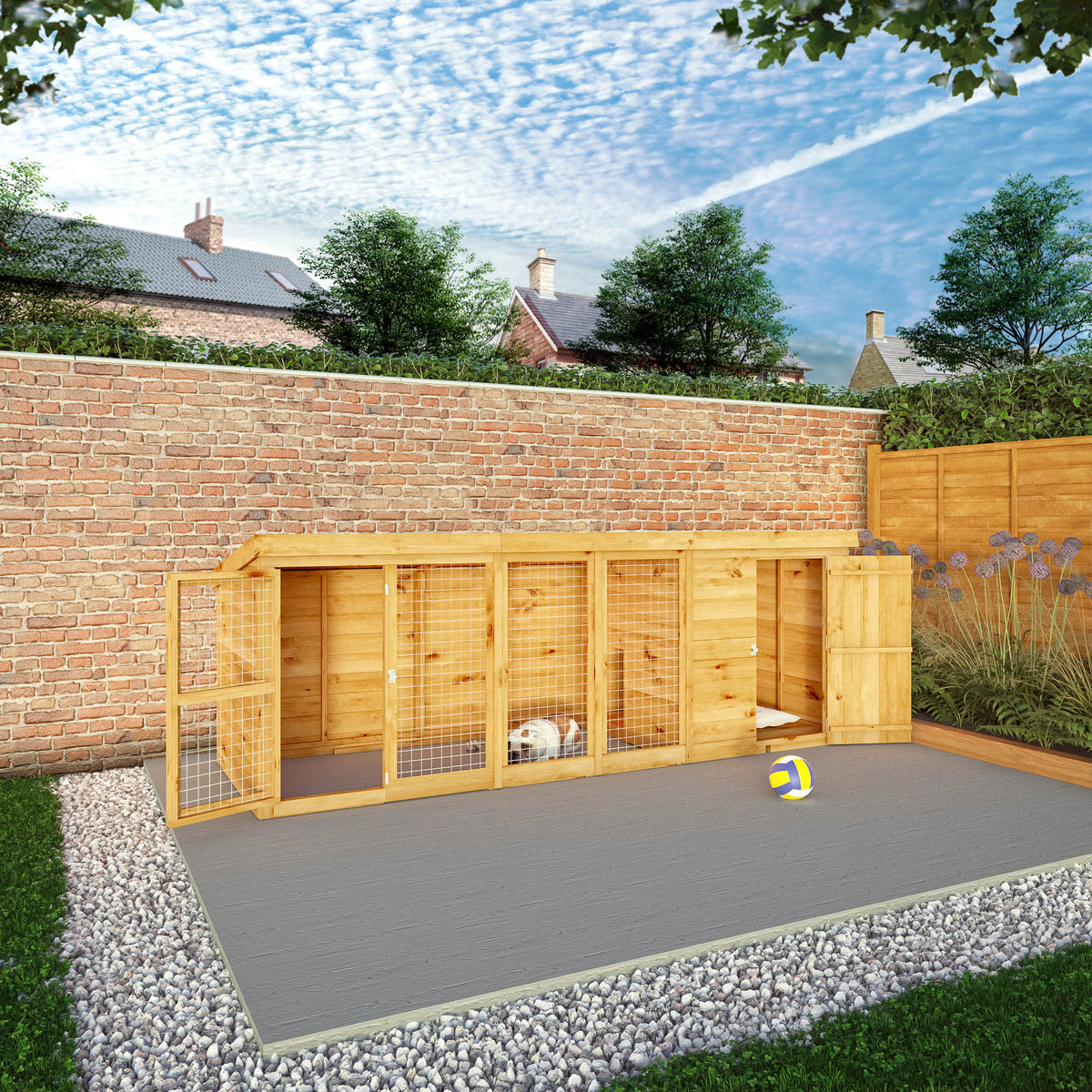 12 x 4 Berkshire Dog Kennel & Run
