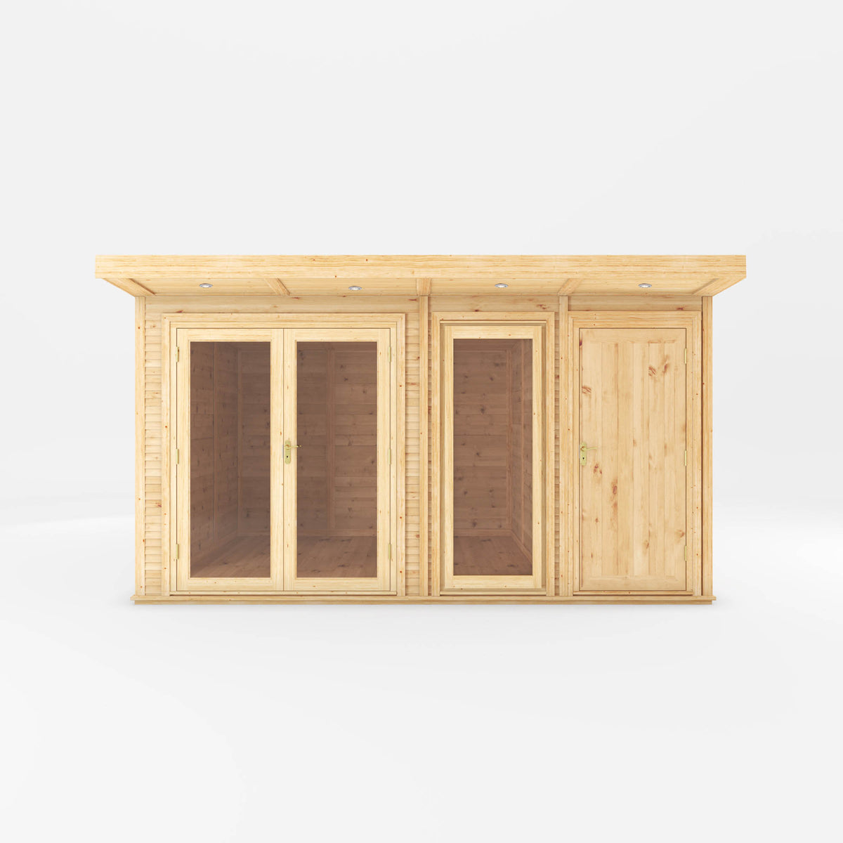 4m x 3m(D) Insulated Garden Room with Side Shed