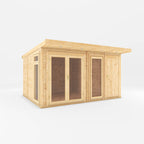 4m x 3m(D) Insulated Garden Room with Side Shed