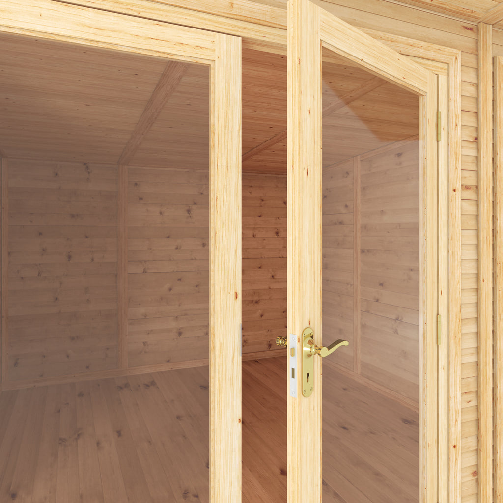 4m x 3m(D) Insulated Garden Room with Side Shed