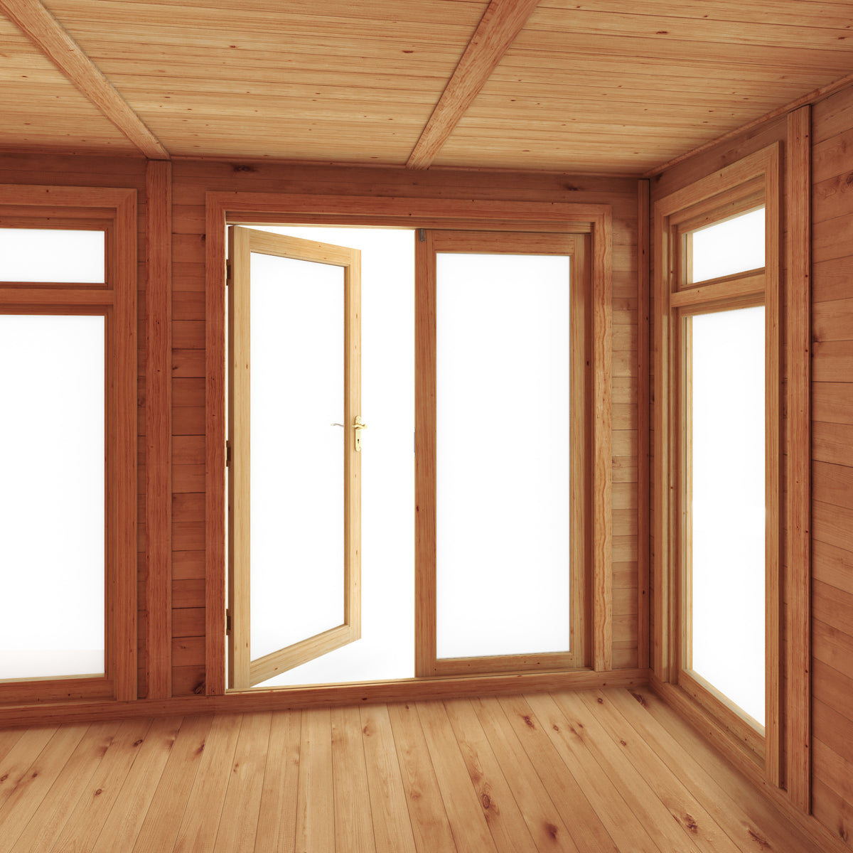 5m x 3m(D) Insulated Garden Room with Side Shed
