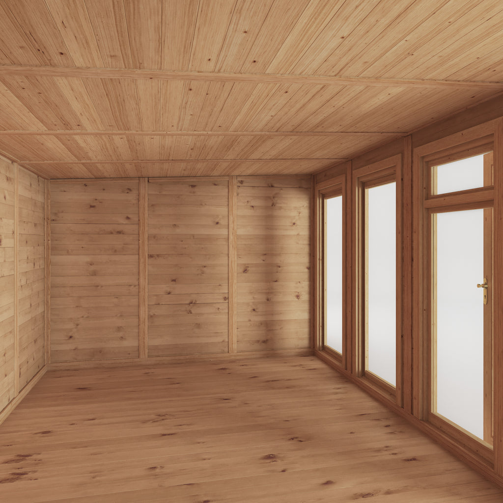 6m x 3m(D) Insulated Garden Room with Side Shed