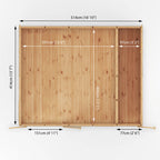 5m x 4m(D) Insulated Garden Room with Side Shed