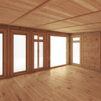 6m x 4m(D) Insulated Garden Room with Side Shed