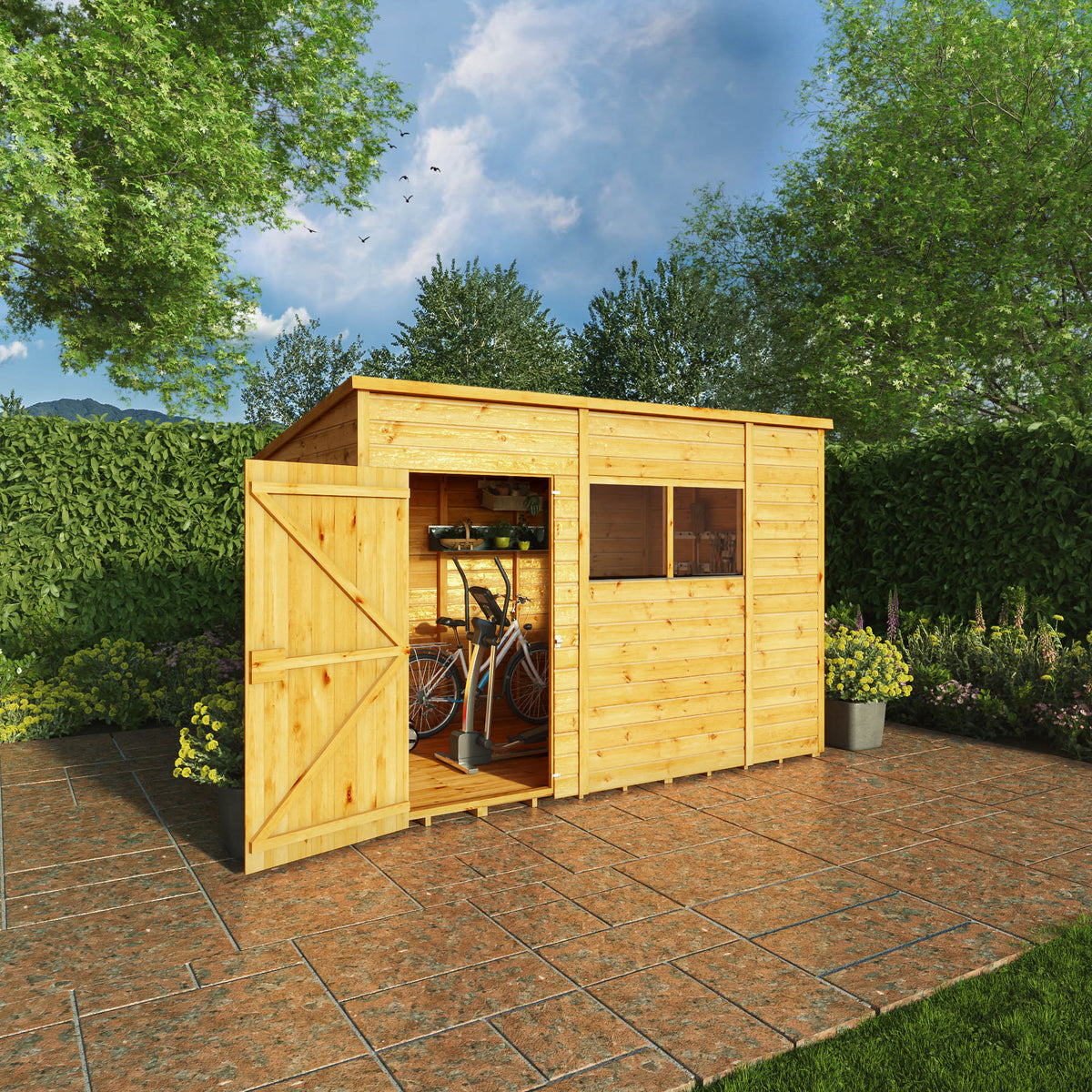 10 x 6 Woodsman Shiplap Pent - Styrene
