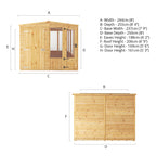 8 x 8 Woodsman Combi Greenhouse Shed - Styrene
