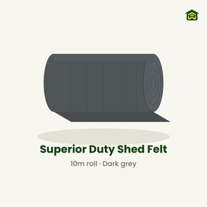 Superior Duty Shed Felt 10m Roll - Dark Grey