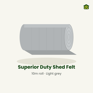Superior Duty Shed Felt 10m Roll - Light Grey