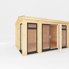 Sherwood Rufford 5m x 3m Insulated Garden Room - Grey UPVC