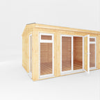 Sherwood Rufford 5m x 3m Insulated Garden Room - White UPVC
