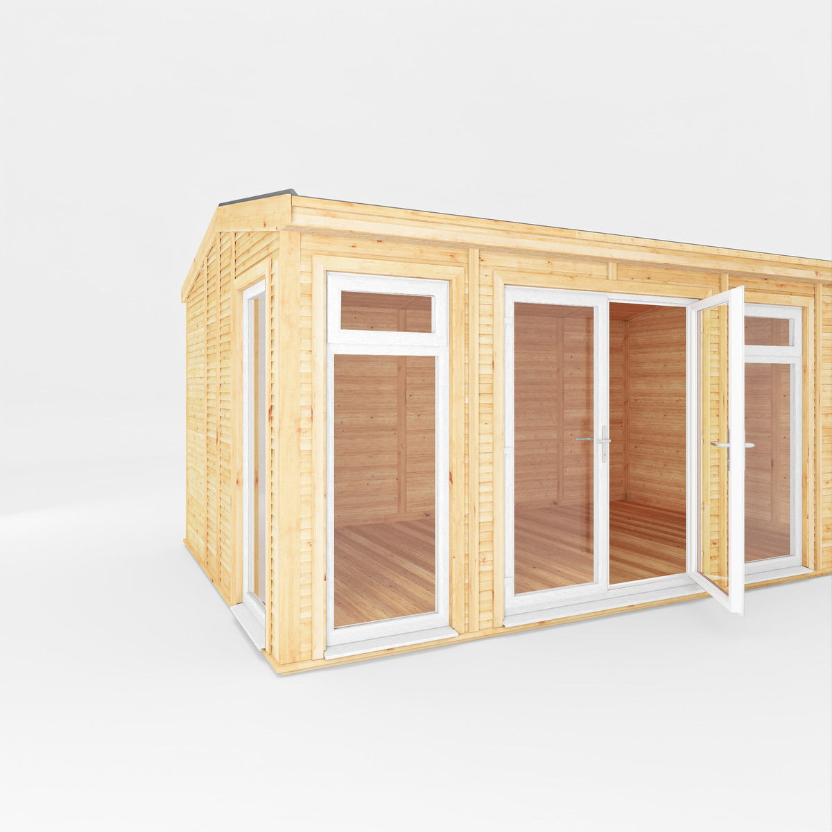 Sherwood Rufford 5m x 3m Insulated Garden Room - White UPVC