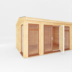 Sherwood Rufford 5m x 3m Insulated Garden Room - Oak UPVC