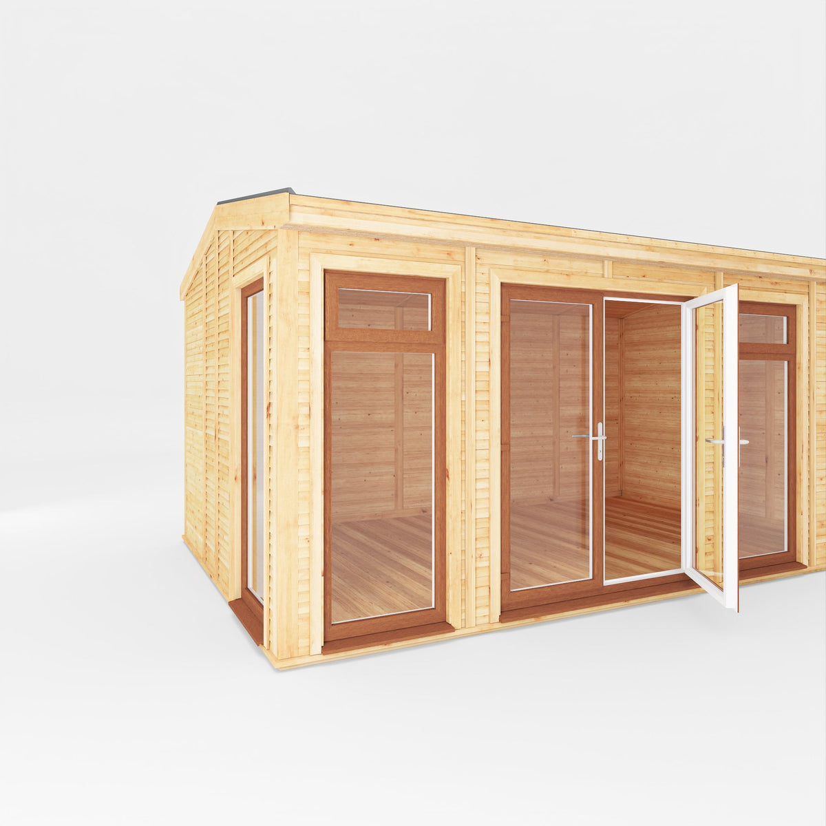 Sherwood Rufford 5m x 3m Insulated Garden Room - Oak UPVC