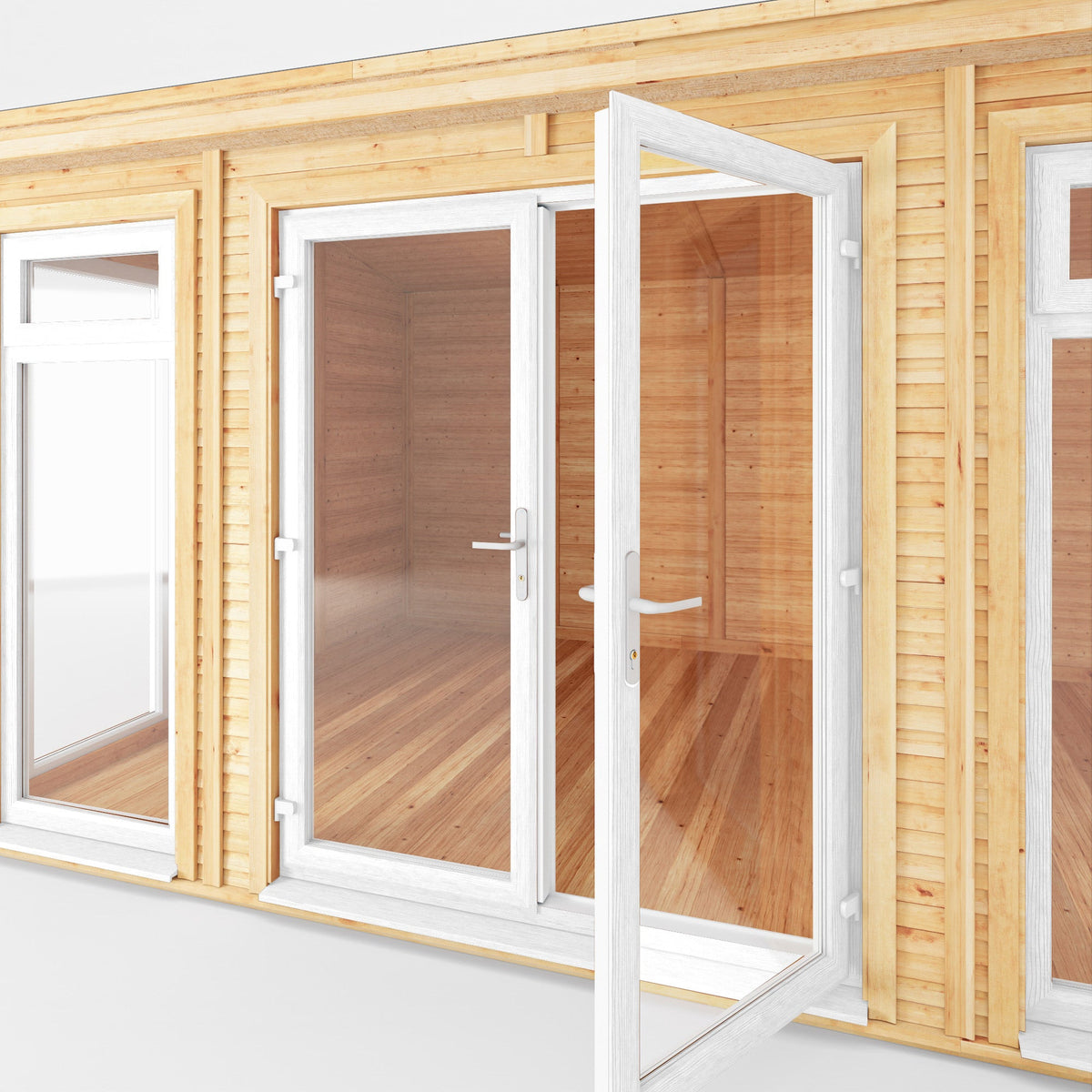 Sherwood Rufford 5m x 3m Insulated Garden Room - White UPVC
