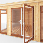 Sherwood Rufford 5m x 3m Insulated Garden Room - Oak UPVC